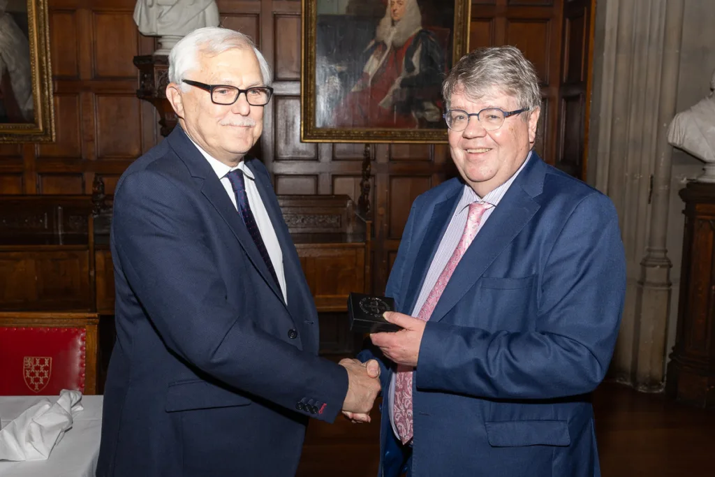 Anthony Lavers receives the President’s Medal at the Society of Construction Law Annual Dinner & President’s Reception